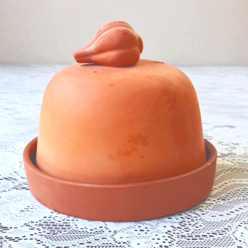 Large Terracotta Garlic Roaster Baker Norpro Bakeware Storage Gourmet Kitchen